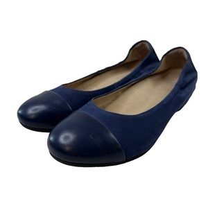 Dansko Lisanne Blue Suede Cap Toe Shoe 7.5